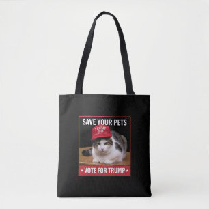 Save Your Pets Vote for Trump US Election Quote Tote Bag