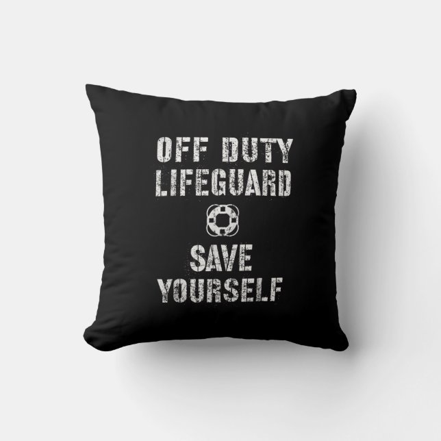Save Yourself Lifeguard Swimming Pool Guard Off Cushion (Front)