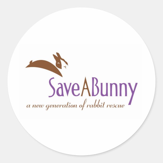 SaveABunny Logo Classic Round Sticker (Front)