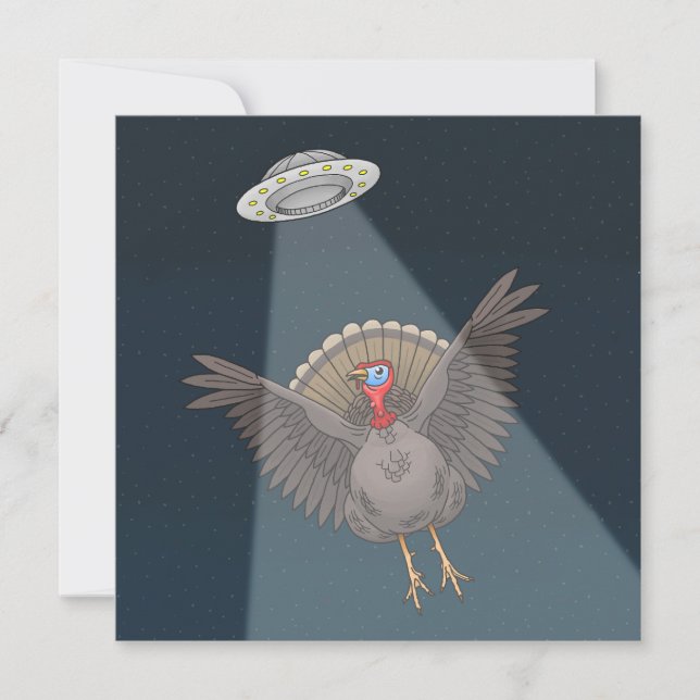 Saved By Aliens Before Thanksgiving Holiday Card (Front)