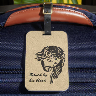 Saved By Blood Jesus Crown of Thorns  Luggage Tag
