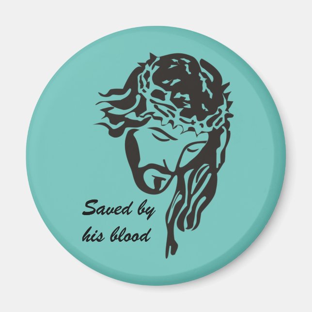 Saved By Blood Jesus Crown of Thorns  Magnet (Front)