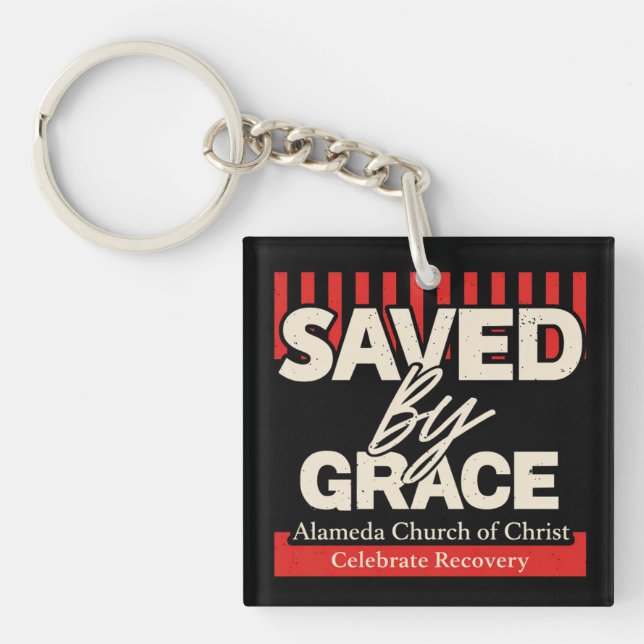 Saved by Grace Alamina Church of Christ key chain (Front)