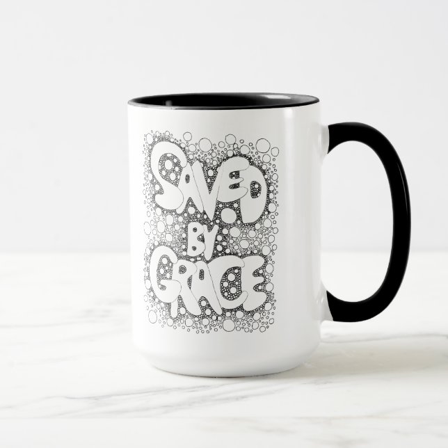 Saved By Grace, Boho, Hippie, Coffee Mug (Right)