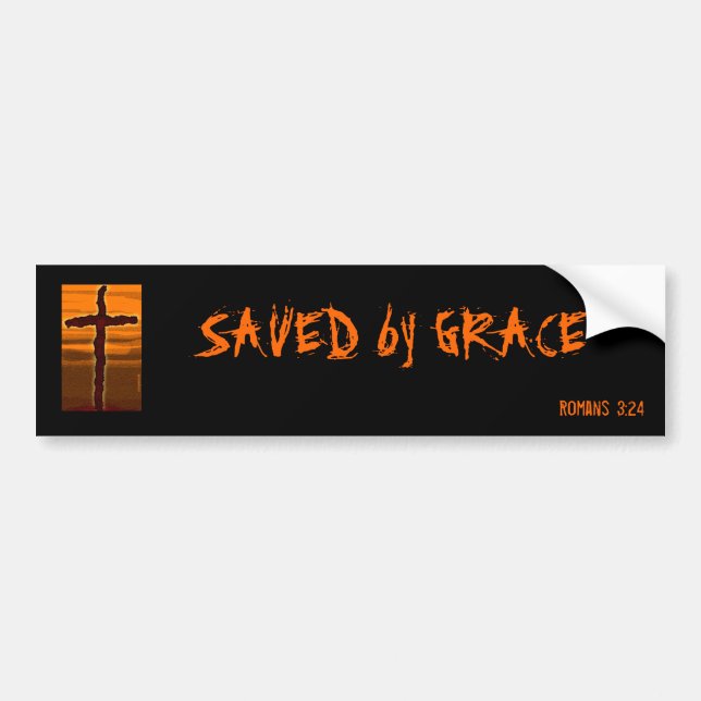 SAVED by GRACE Bumper Sticker (Front)