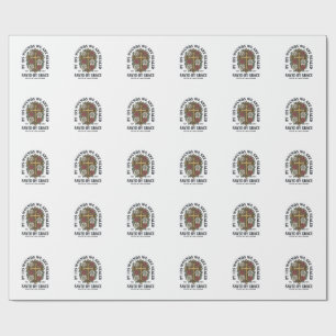 Saved By Grace Christian Cross Floral Shirt Wrapping Paper