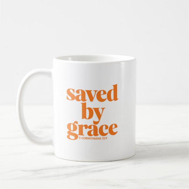 Saved by Grace Christian Mug (Left)