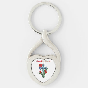 Saved by Grace Key Ring
