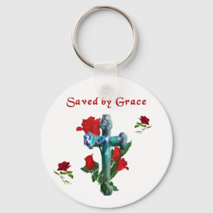 Saved By Grace Key Ring