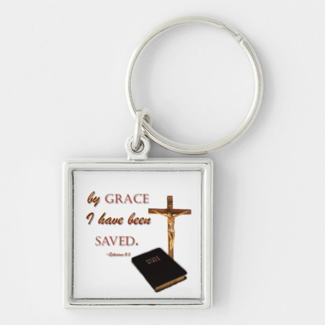 Saved by Grace Key Ring (Front)