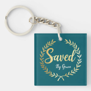 Saved by Grace Keychain – Gift for Faithful Dad