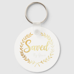 Saved by Grace Keychain – Gift for Faithful Dad