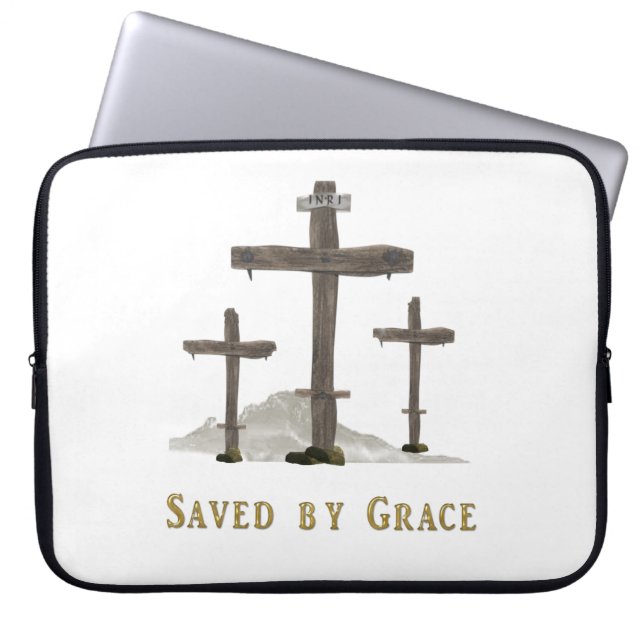 saved by grace laptop sleeve (Front)