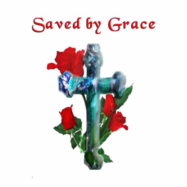 Saved by grace photo sculpture key ring (Front)