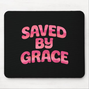 Saved By Grace Retro 70s Vintage Style Christian F Mouse Mat