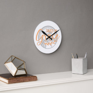 SAVED BY GRACE ROUND CLOCK