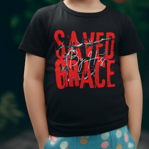 Saved By Grace - Spiritual Christian Religious T-Shirt