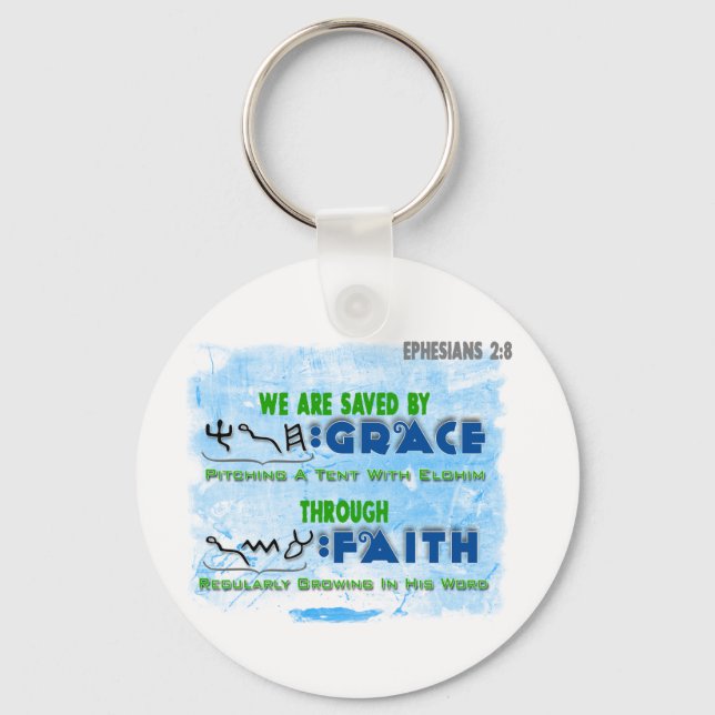 Saved By Grace Through Faith Key Ring (Front)