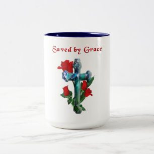 Saved By Grace Two-Tone Coffee Mug