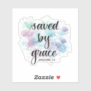 Saved by grace   watercolor background