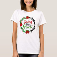 Saved by His Grace Christmas Wreath