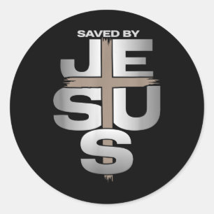 Saved By Jesus  Classic Round Sticker