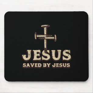 Saved By Jesus Cross Christian Religious God Jesus Mouse Mat