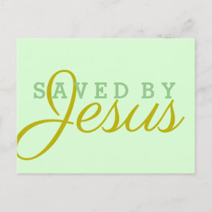 Saved by Jesus Postcard