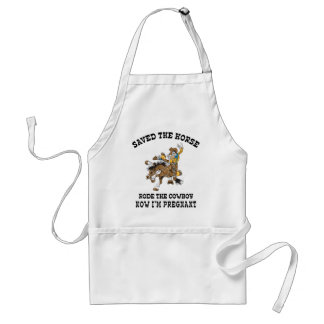 Saved The Horse Rode The Cowboy Pregnant Standard Apron