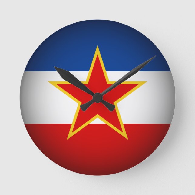 Savezna Federativna Republika Jugosalvija SFRJ Round Clock (Front)