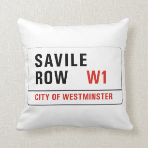 Savile Row, London Street Sign Cushion