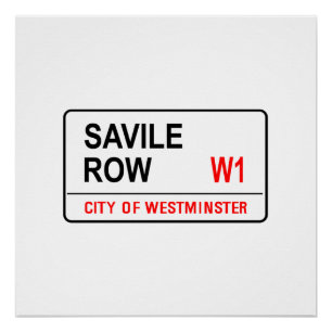 Savile Row Road Sign