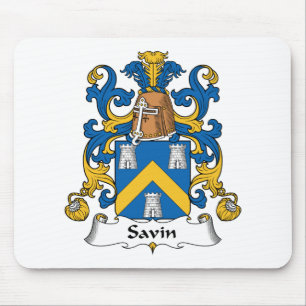 Savin Family Crest Mouse Mat