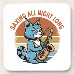 Saving All Night Long - For Saxophone players Coaster