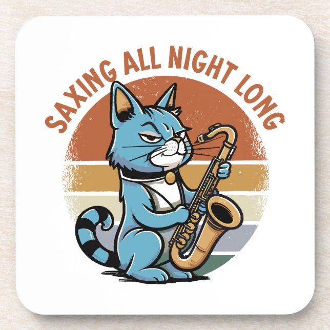 Saving All Night Long - For Saxophone players Coaster (Front)