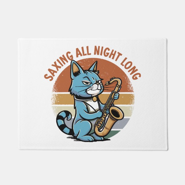 Saving All Night Long - For Saxophone players Doormat (Front)
