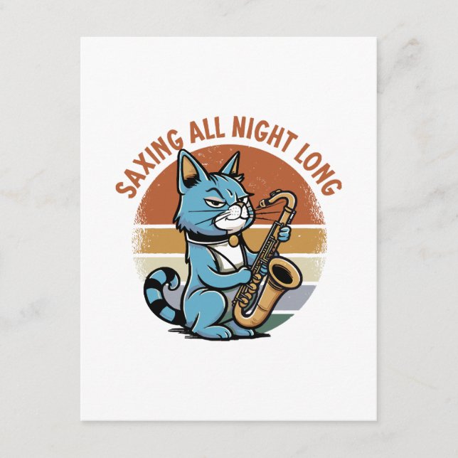 Saving All Night Long - For Saxophone players Enclosure Card (Front)