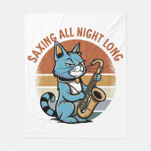 Saving All Night Long - For Saxophone players Fleece Blanket