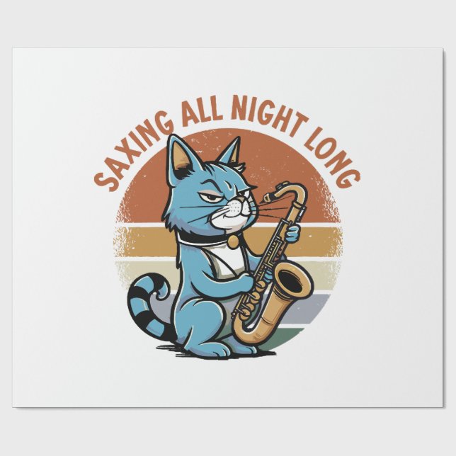 Saving All Night Long - For Saxophone players Wrapping Paper (Flat)