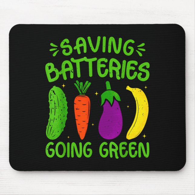 Saving Batteries Going Green Funny Inappropriate H Mouse Mat (Front)