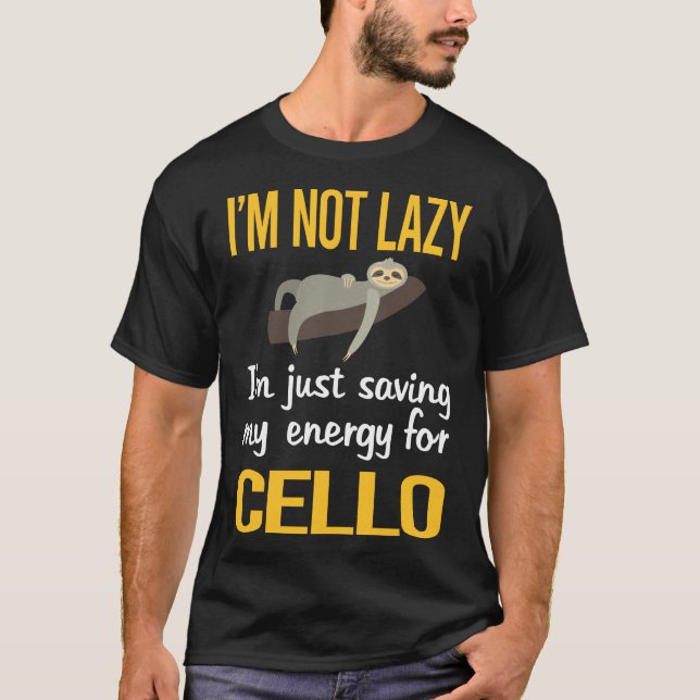 Saving Energy Cello Cellist T-Shirt (Front)