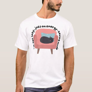 Saving Energy Mode Cat Design - Cosy & Relatable A T-Shirt