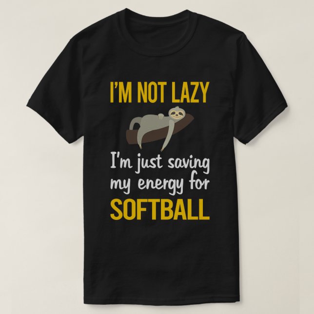 Saving Energy Softball T-Shirt (Design Front)