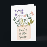 Saving Life Thank You Card Floral<br><div class="desc">This card is perfect for saying thanks to someone who has saved your life or that of a loved one. This cards features pretty floral graphics with the message "You're a Life Saver" on the front and message on the inside which can be customised with your own words of gratitude....</div>