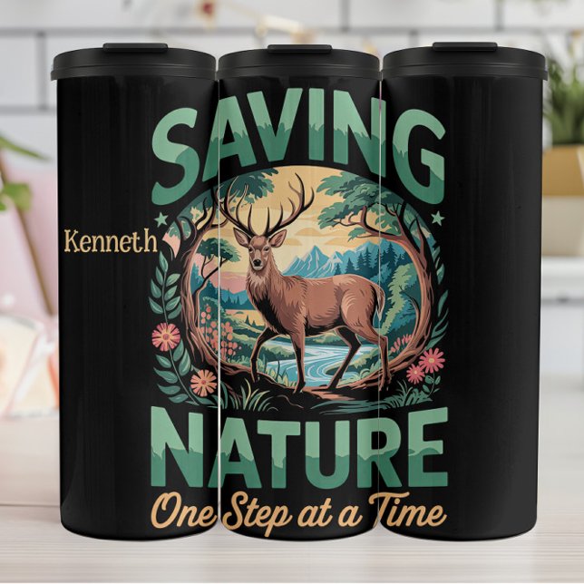 Saving Nature One Step at a Time Thermal Tumbler (Creator Uploaded)