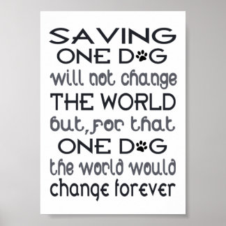 Saving One Dog Poster