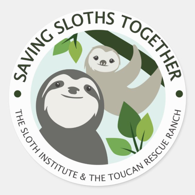 Saving Sloths Together Program | Logo Sticker (Front)