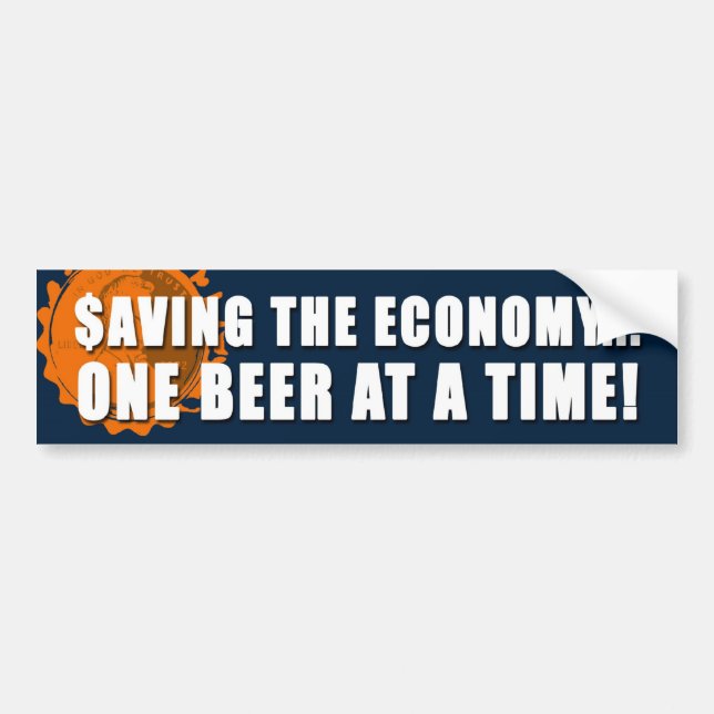 Saving the economy...bumpersticker bumper sticker (Front)