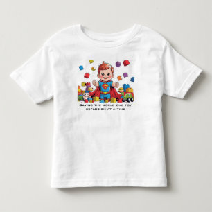 Saving the World One Toy Explosion at a Time – Fun Toddler T-Shirt