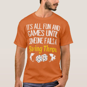 Saving Throw RPG Pen Paper Roleplaying T-Shirt